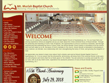 Tablet Screenshot of mtmoriahbaptist.net